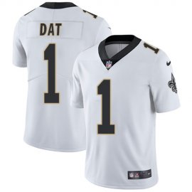 Nike New Orleans Saints #1 Who Dat White Mens Stitched NFL Vapor Untouchable Limited Jersey