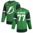 Tampa Bay Tampa Bay Lightning #77 Victor Hedman Mens Adidas 2022 Stanley Cup Final Patch St. Patricks Day Stitched NHL Jersey Green Mens