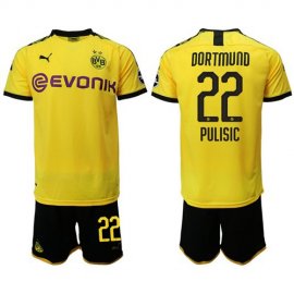 Dortmund #22 Pulisic Home Soccer Club Jersey