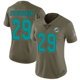 Nike Miami Dolphins #29 Minkah Fitzpatrick Olive Womens Stitched NFL Limited 2017 Salute to Service Jersey