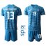 Spain #13 Arrizabalaga Blue Goalkeeper Kid Soccer Country Jersey