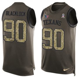 Nike Houston Texans #90 Ross Blacklock Green Mens Stitched NFL Limited Salute To Service Tank Top Jersey