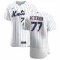 New York Mets #77 David Peterson Mens Nike White Home 2020 Authentic Player MLB Jersey