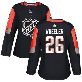 Adidas Winnipeg Jets #26 Blake Wheeler Black 2018 All-Star Central Division Authentic Womens Stitched NHL Jersey