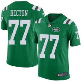 Nike New York Jets #77 Mekhi Becton Green Youth Stitched NFL Limited Rush Jersey