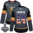 Adidas Vegas Golden Knights #24 Oscar Lindberg Grey Home Authentic USA Flag 2018 Stanley Cup Final Womens Stitched NHL Jersey