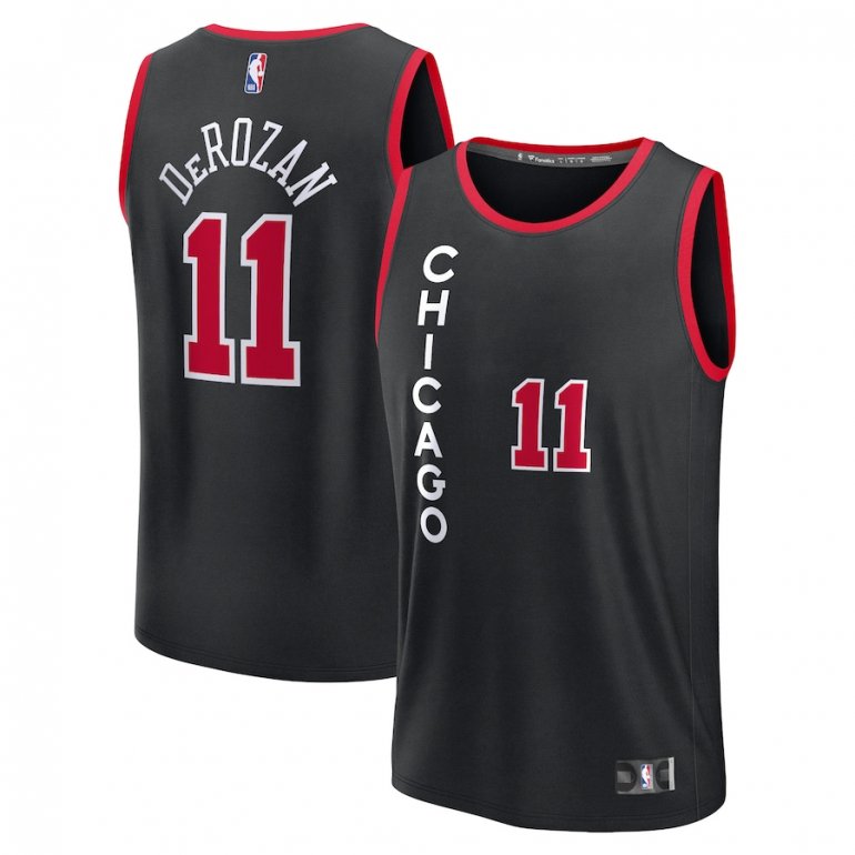 DeMar DeRozan Chicago Bulls Fanatics Branded Unisex 2023/24 Fast Break Jersey – Black – City Edition DeMar DeRozan Chicago Bulls Fanatics Branded Unisex 2023/24 Fast Break Jersey – Black – City Edition