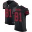 Nike San Francisco 49ers #81 Terrell Owens Black Alternate Mens Stitched NFL Vapor Untouchable Elite Jersey