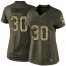 Nike Pittsburgh Steelers #30 James Conner Green Womens Stitched NFL Limited 2015 Salute to Service Jersey