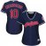 Cleveland Indians #10 Edwin Encarnacion Navy Blue Alternate Womens Stitched MLB Jersey