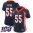 Nike Denver Broncos #55 Bradley Chubb Navy Blue Alternate Womens Stitched NFL 100th Season Vapor Limited Jersey