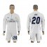 Real Madrid #20 Jese White Home Long Sleeves Soccer Club Jersey