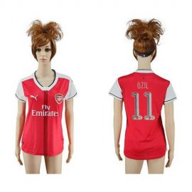 Womens Arsenal #11 Ozil Home Soccer Club Jersey