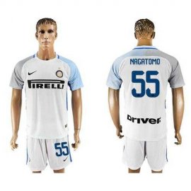 Inter Milan #55 Nagatomo White Away Soccer Club Jersey