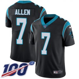 Nike Carolina Panthers #7 Kyle Allen Black Team Color Youth Stitched NFL 100th Season Vapor Limited Jersey