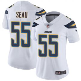 Nike Los Angeles Chargers #55 Junior Seau White Womens Stitched NFL Vapor Untouchable Limited Jersey