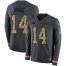 Nike Buffalo Bills #14 Stefon Diggs Anthracite Salute to Service Mens Stitched NFL Limited Therma Long Sleeve Jersey