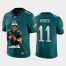 Philadelphia Eagles #11 Carson Wentz Nike Team Hero 2 Vapor Limited NFL 100 Jersey Green