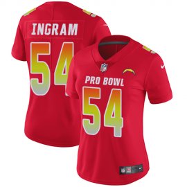 Nike Los Angeles Chargers #54 Melvin Ingram Red Womens Stitched NFL Limited AFC 2018 Pro Bowl Jersey