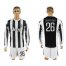 Juventus #26 Lichtsteiner Home Long Sleeves Soccer Club Jersey
