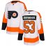 Adidas Philadelphia Flyers #53 Shayne Gostisbehere White Road Authentic Stitched Youth NHL Jersey