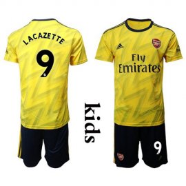 Arsenal #9 Lacazette Away Kid Soccer Club Jersey
