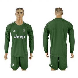 Juventus Blank Green Goalkeeper Long Sleeves Soccer Club Jersey