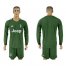 Juventus Blank Green Goalkeeper Long Sleeves Soccer Club Jersey