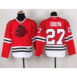 Chicago Blackhawks #27 Johnny Oduya Red(Red Skull) Stitched Youth NHL Jersey