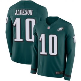 Nike Philadelphia Eagles #10 DeSean Jackson Midnight Green Team Color Mens Stitched NFL Limited Therma Long Sleeve Jersey