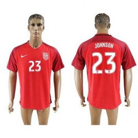 USA #23 Johnson Away Soccer Country Jersey