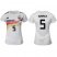 Womens Germany #5 Hummels White Home Soccer Country Jersey