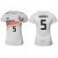 Womens Germany #5 Hummels White Home Soccer Country Jersey