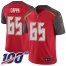 Nike Tampa Bay Buccaneers #65 Alex Cappa Red Team Color Mens Stitched NFL 100th Season Vapor Untouchable Limited Jersey