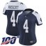 Nike Dallas Cowboys #4 Dak Prescott Navy Blue Thanksgiving Womens Stitched NFL 100th Season Vapor Throwback Limited Jersey