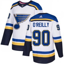 Adidas St. Louis Blues #90 Ryan OReilly White Road Authentic Stitched Youth NHL Jersey