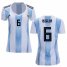 Womens Argentina #6 Biglia Home Soccer Country Jersey