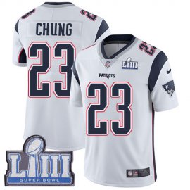 Nike New England Patriots #23 Patrick Chung White Super Bowl LIII Bound Youth Stitched NFL Vapor Untouchable Limited Jersey