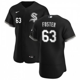 Chicago White Sox #63 Matt Foster Mens Nike Black Alternate 2020 Authentic Player MLB Jersey
