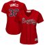 Atlanta Braves #32 Cole Hamels Red Alternate Womens Stitched MLB Jersey