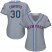 New York Mets #30 Michael Conforto Grey Road Womens Stitched MLB Jersey