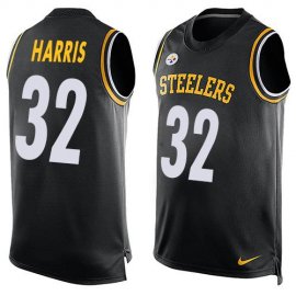 Nike Pittsburgh Steelers #32 Franco Harris Black Team Color Mens Stitched NFL Limited Tank Top Jersey