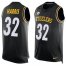 Nike Pittsburgh Steelers #32 Franco Harris Black Team Color Mens Stitched NFL Limited Tank Top Jersey