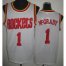 Houston Rockets 1 Tracy McGrady White Throwback Revolution 30 NBA Basketball Jerseys Cheap