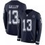 Nike Dallas Cowboys #13 Michael Gallup Navy Blue Team Color Mens Stitched NFL Limited Therma Long Sleeve Jersey