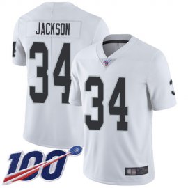 Nike Las Vegas Raiders #34 Bo Jackson White Mens Stitched NFL 100th Season Vapor Limited Jersey