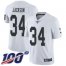Nike Las Vegas Raiders #34 Bo Jackson White Mens Stitched NFL 100th Season Vapor Limited Jersey