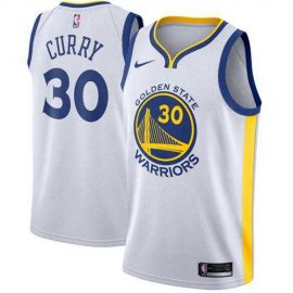 Mens Nike Golden State Warriors #30 Stephen Curry White NBA Swingman Association Edition Jersey