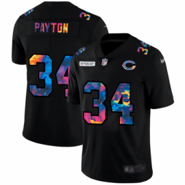Chicago Chicago Bears #34 Walter Payton Mens Nike Multi-Color Black 2020 NFL Crucial Catch Vapor Untouchable Limited Jersey