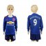 Manchester United #9 Ibrahimovic Away Long Sleeves Kid Soccer Club Jersey